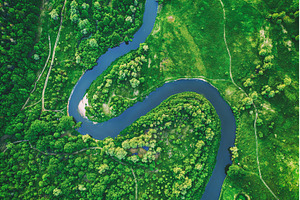 River in the meadows, a Nature Photo by Nature and travel