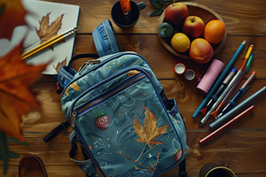 Modern school backpack, Back To School concept, a School & Education Photo by AlyaAnd