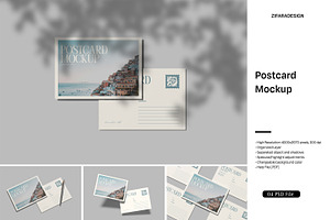 Postcard Mockup, a Product Mockup by ZifaraDesign