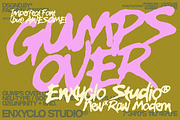 GUMPS OVER — Raw Imperfect Font, a Handwritten Font by Enxyclo Studio (Thumbnail 1 of 14)