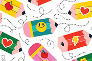 Colorful Pencil Seamless Pattern, a Pattern Graphic by MISS CHATZ (Thumbnail 5 of 5)