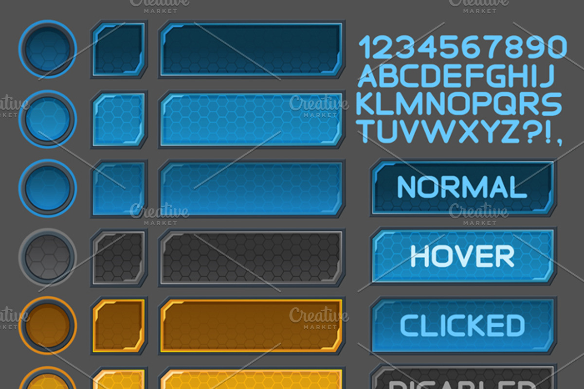 Space Game GUI Pack, an Illustration by Saranai Store (Photo 2 of 10)