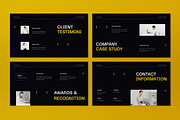 Black Company Profile Google Slide, a Presentation Template by graphicook (Thumbnail 4 of 5)