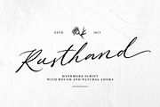 Rusthand - Rough Script, a Script Font by Bale Type (Thumbnail 1 of 9)