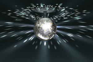 Silver disco ball, an Illustration by Microvector