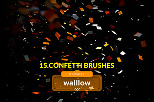 15 Confetti Photoshop Brushes