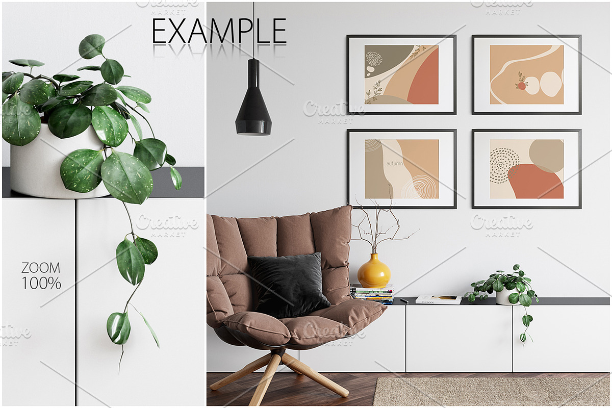 Frames & Walls Scandinavian Bundle-4, a Household Mockup by Yuri-U (Photo 35 of 38)