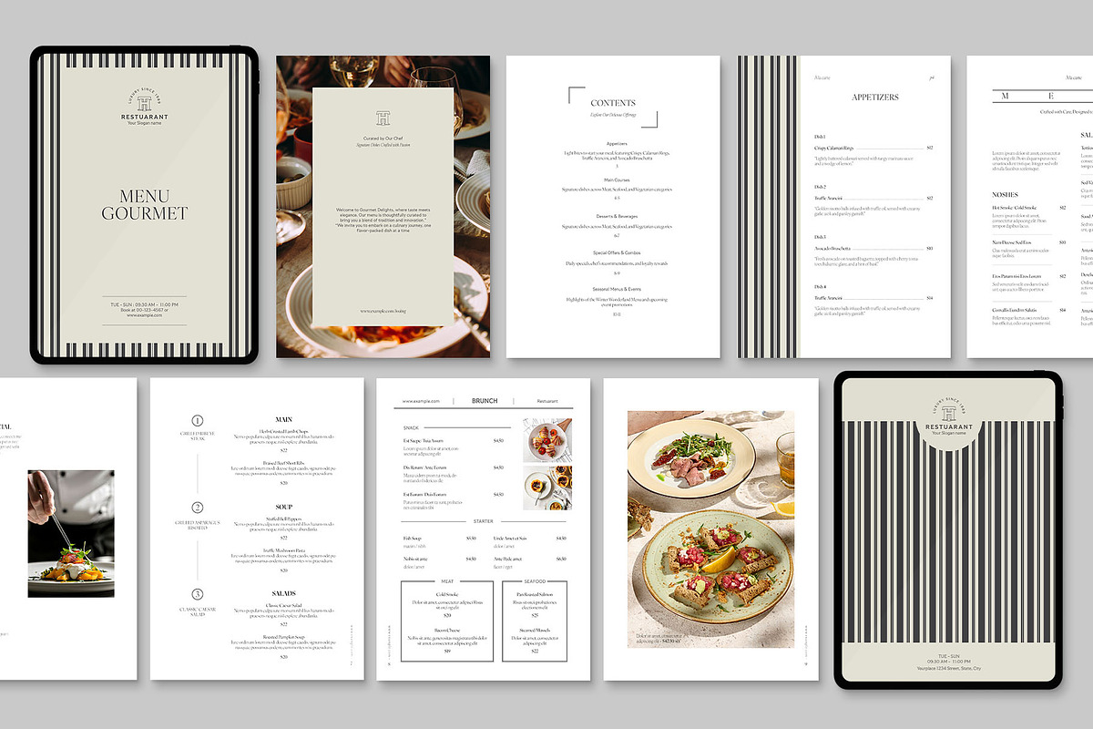 Digital Menu Template, a Brochure Template by BrandPacks (Photo 2 of 5)