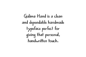 Galima Hand - handwritten font