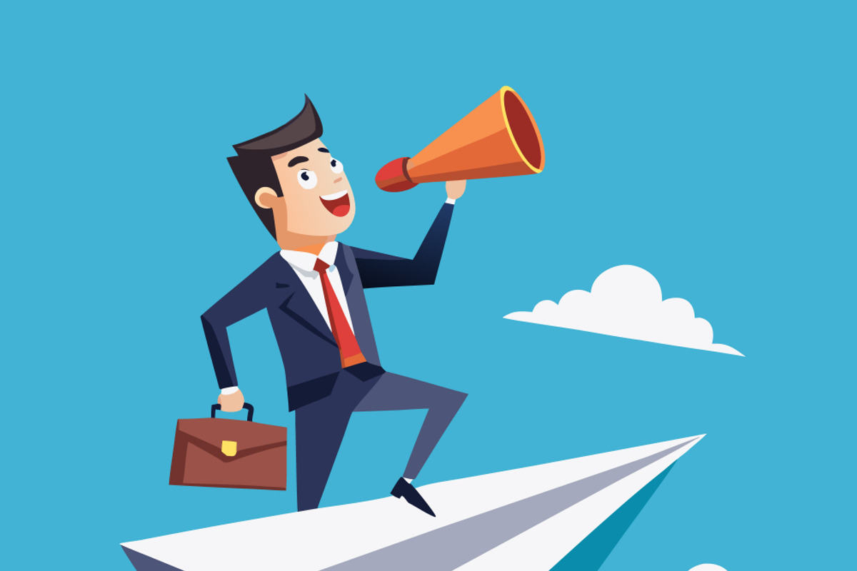 Businessman briefcase paper airplane, a Person Illustration by SouravDesign (Photo 1 of 3)