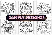 Bold Easy Sweet Girl Coloring Pages, a Seasonal Illustration by Craftsbeefy (Thumbnail 2 of 4)