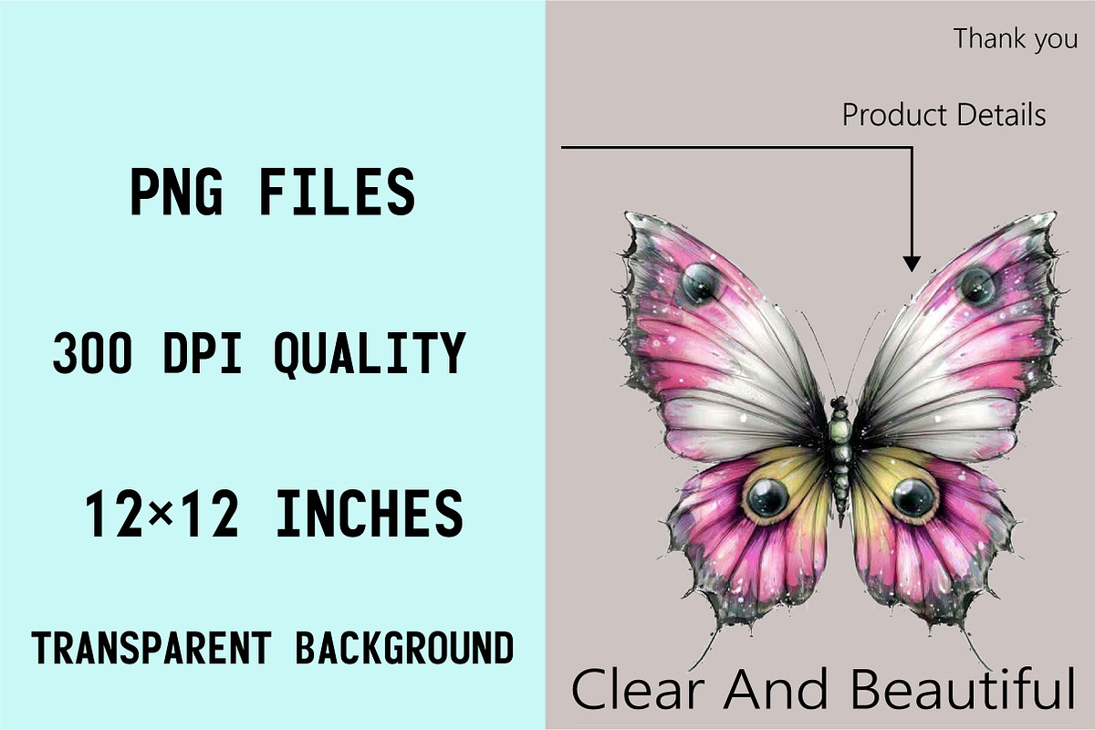 Whimsical Spring Butterfly Clipart B, an Illustration by SVGArt (Photo 9 of 9)