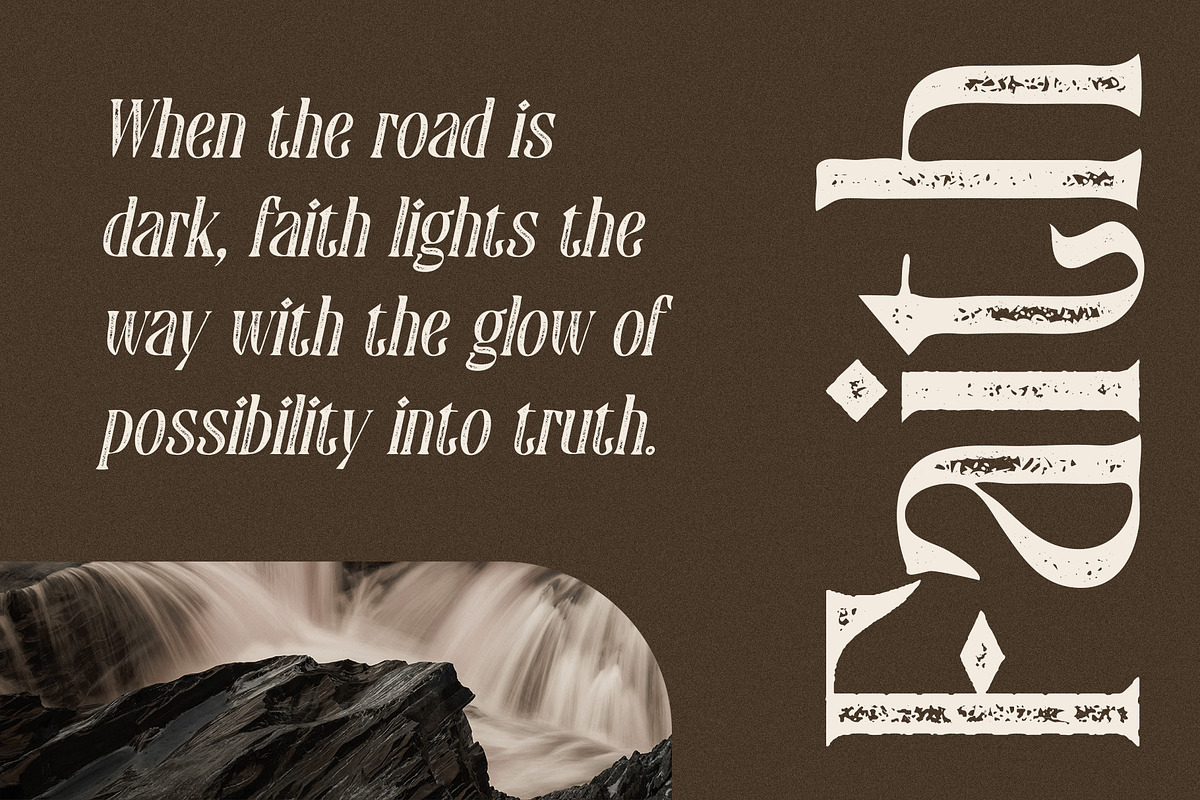 Valacia Stamp, a Serif Font by Craft Supply Co. (Photo 6 of 8)
