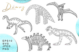 Dinosaurs Illustrations And Patterns