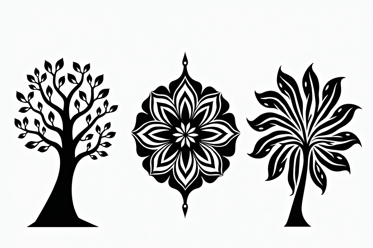 Decorative Tree Floral Tile Pattern, a Decorative Illustration by Artivon (Photo 5 of 6)