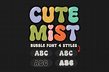 Cute Mist - Bubble Groovy Font