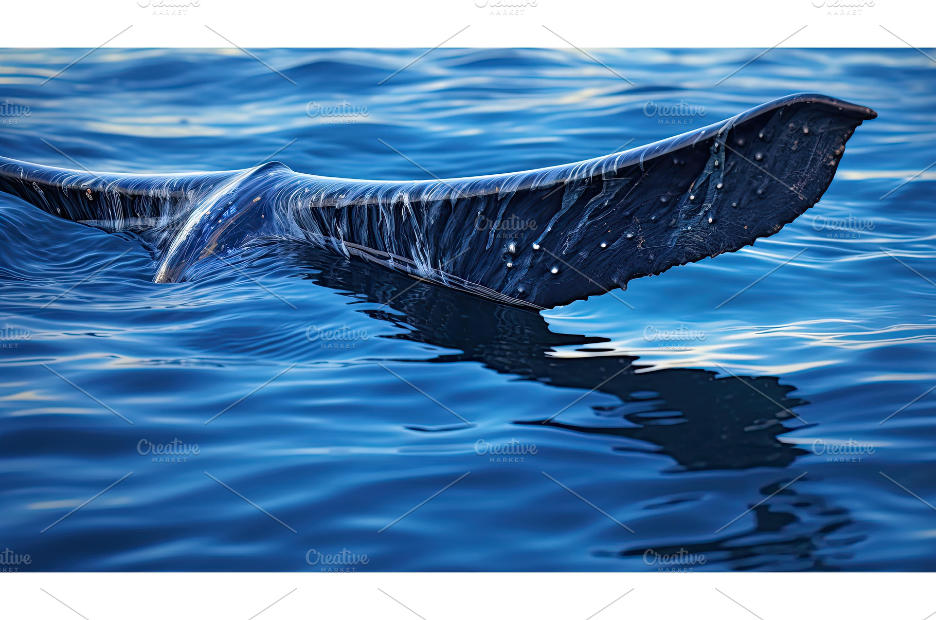 vibrant whale blue ai generated, an Animal Photo by pikepicture