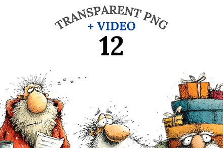 12 Santa Clipart