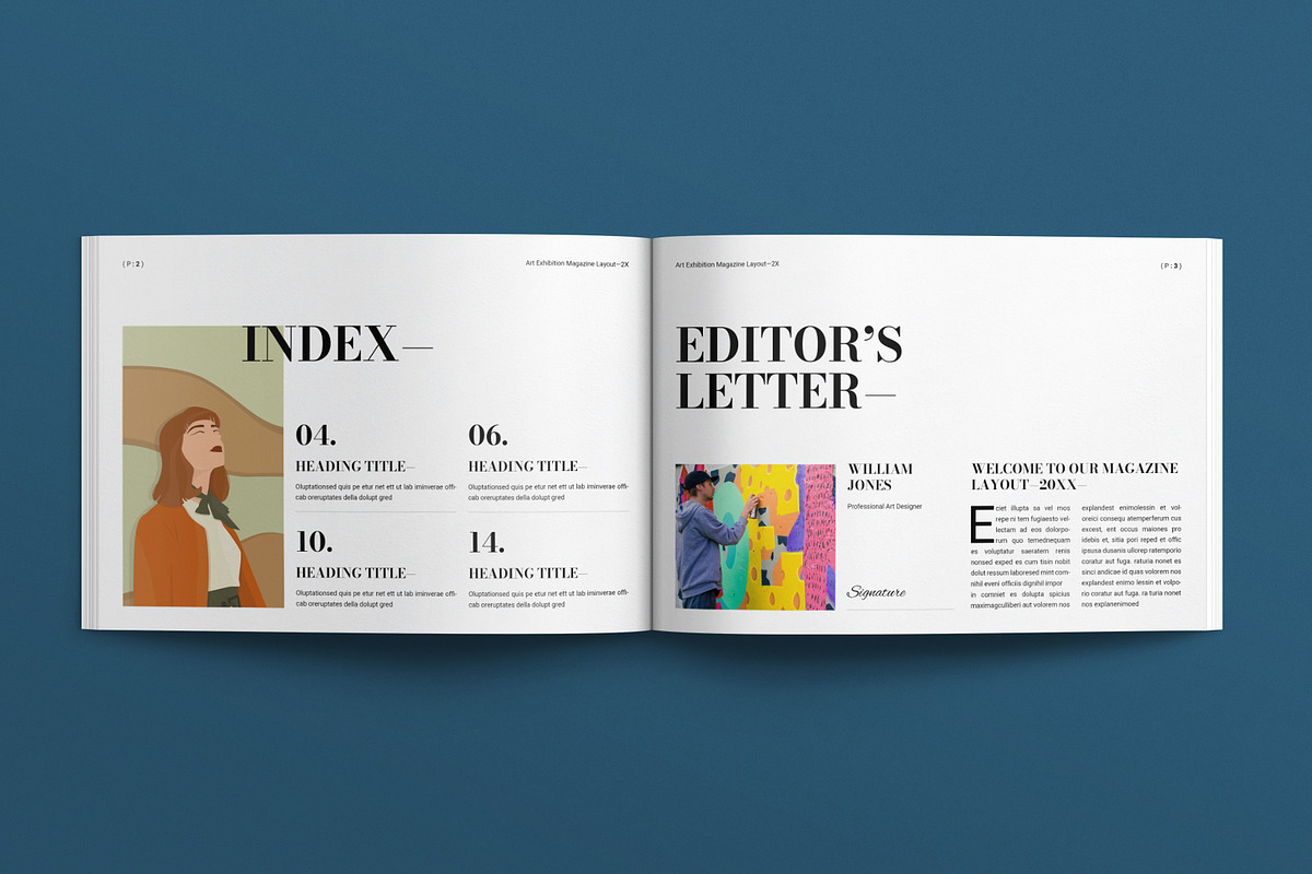 Art Exhibition Magazine Landscape, a Magazine Template by E-Type (Photo 2 of 7)