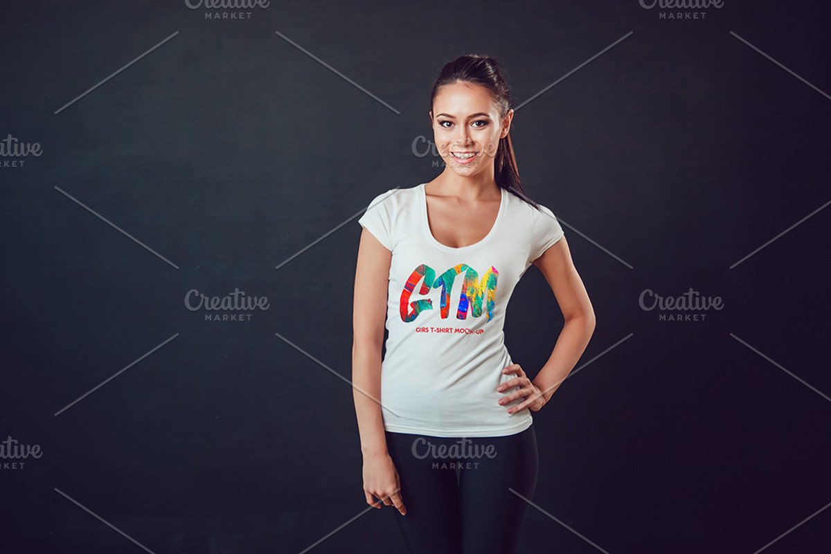 Women's T-shirts Mock-Up Vol 2, a Shirt Mockup by Freeman Studio (Photo 6 of 17)