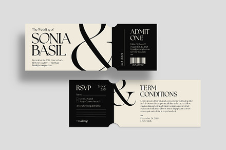 Wedding Ticket Template, an Invitation Template by BrandPacks