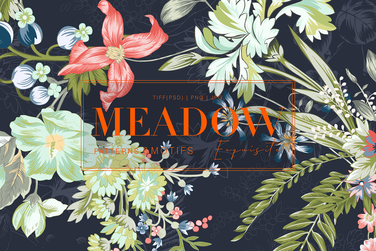 Meadow Flowers Floral Pattern, a Pattern Graphic by Pink Linen (Photo 1 of 12)
