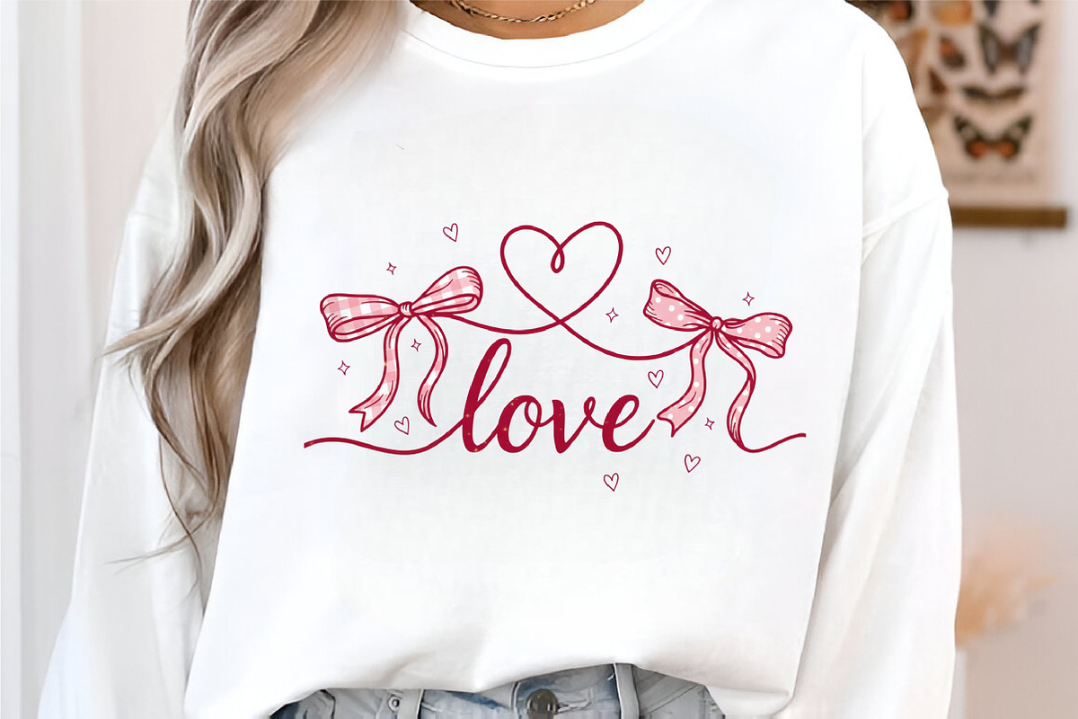 Coquette Bow Heart Love Valentine PN, an Illustration by designcity5 (Photo 5 of 8)