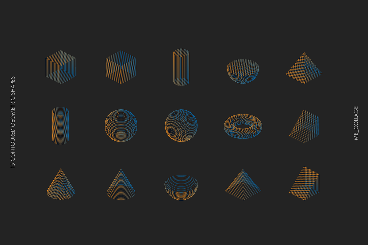 Contoured Vector Geometric Shapes, an Object Graphic by ME_COLLAGE (Photo 9 of 17)