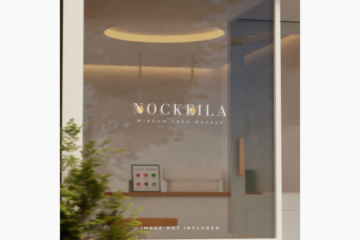 Window glass storefront logo mockup, a Product Mockup by Mockthethics. (Photo 8 of 10)
