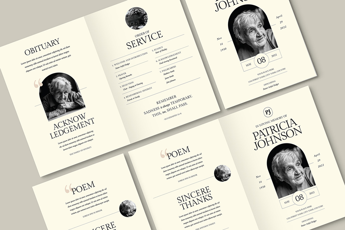 Funeral Program Template, an Invitation Template by Vynetta (Photo 4 of 4)