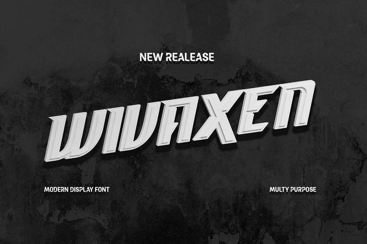 Wivaxen - Modern Display Font, a Symbol Font by ivan_artnivora (Photo 1 of 4)