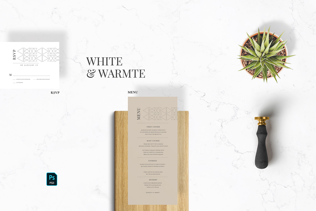 Modern Minimal Wedding Suite, an Invitation Template by Azka Creative (Photo 3 of 5)