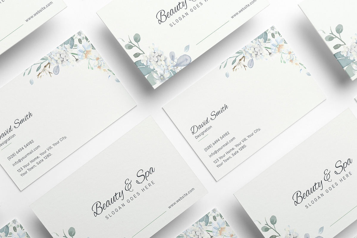 Beauty Spa Business Card, a Business Card Template by TelaTemplates (Photo 2 of 7)