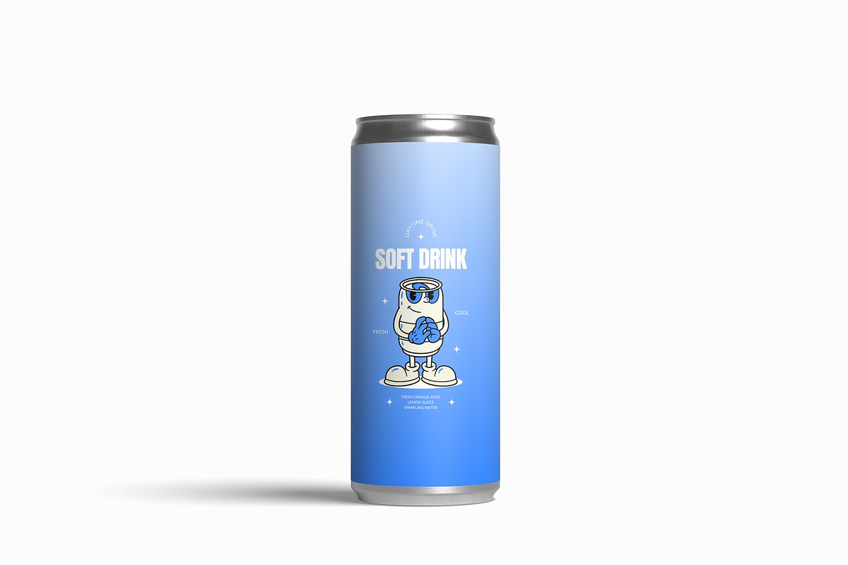 Soda Can Mockup, a Cups & Container Mockup by suciamairastd (Photo 2 of 6)