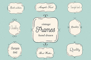 Hand drawn vintage frames