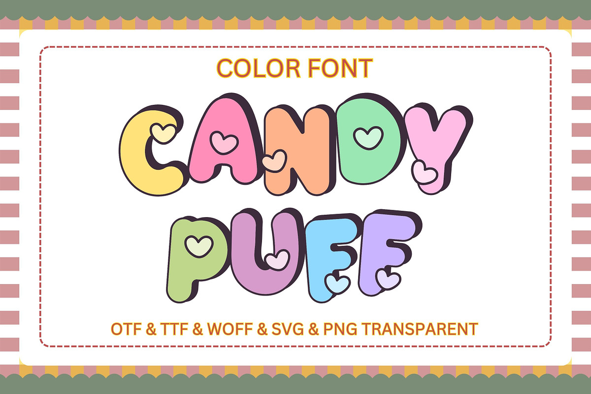 Candy Puff - Color Font, a Sans Serif Font by Adalin Shop (Photo 1 of 3)