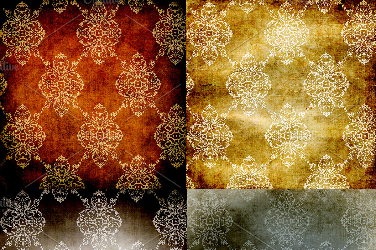 Vintage Damask Background Patterns preview 3