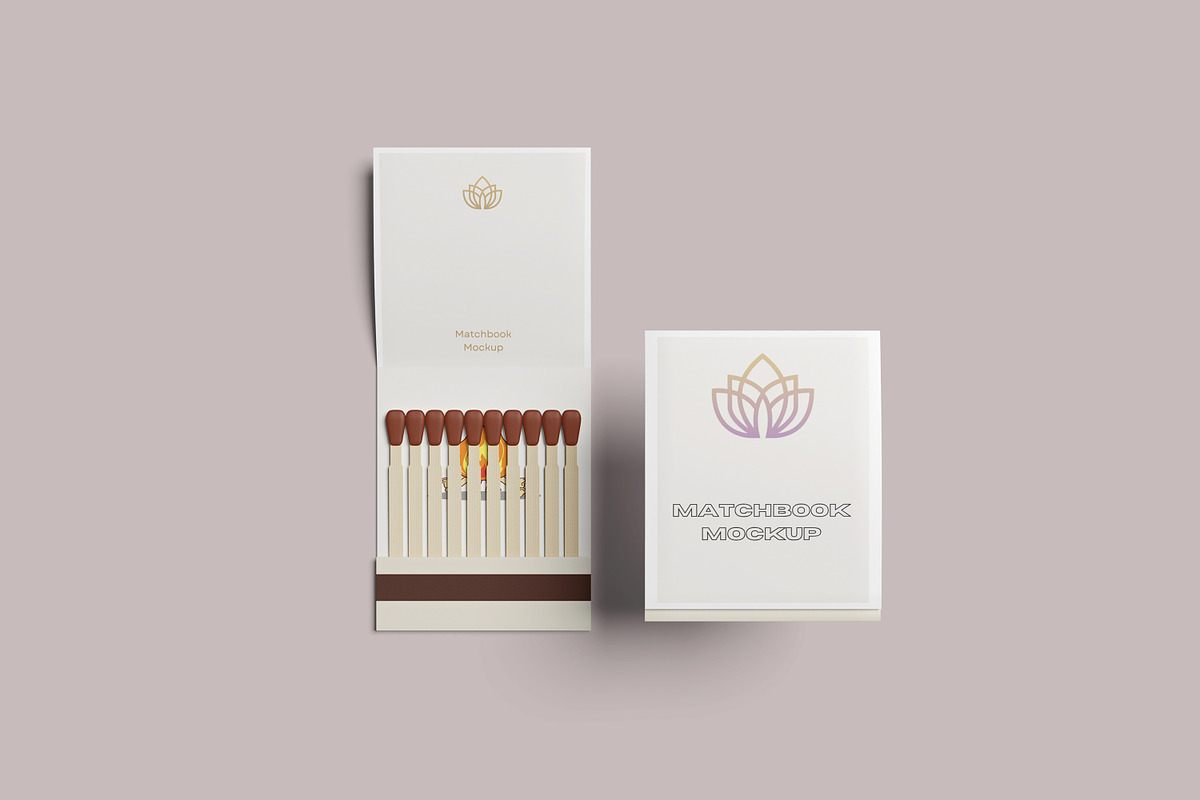 Matchbook Mockup, a Packaging Mockup by Akaimockup (Photo 3 of 5)