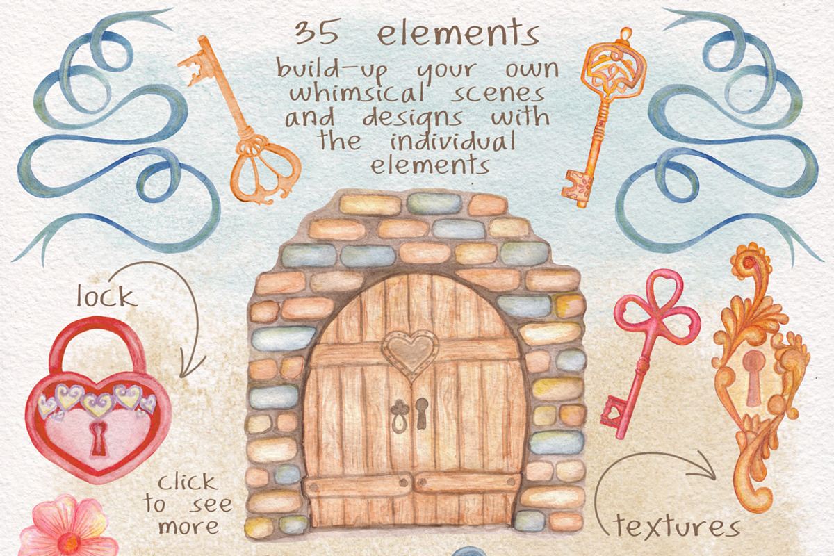 Watercolor Floral home. Cozy flowers, a Texture Illustration by antuanetto (Photo 3 of 12)