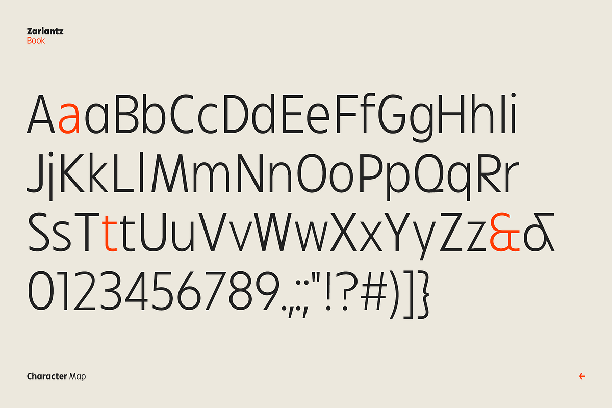 Zariantz Book, a Sans Serif Font by Unio Designs (Photo 5 of 17)