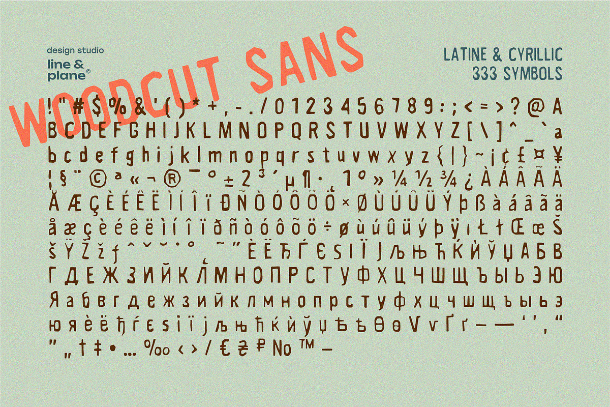 Woodcut Sans - Latine & Cyrillic, a Handwritten Font by line & plane (Photo 5 of 12)