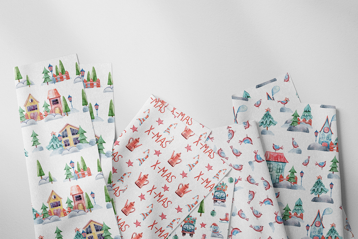 CHRISTMAS seamless patterns, a Pattern Graphic by Tiana Geo (Photo 5 of 7)