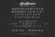 Heathman - Tattoo Script, a Script Font by VUNIRA (Thumbnail 2 of 6)