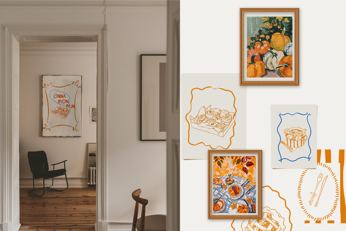 SALE Feel the autumn Doodles Print, a Background Graphic by 60secondsArt (Photo 8 of 9)