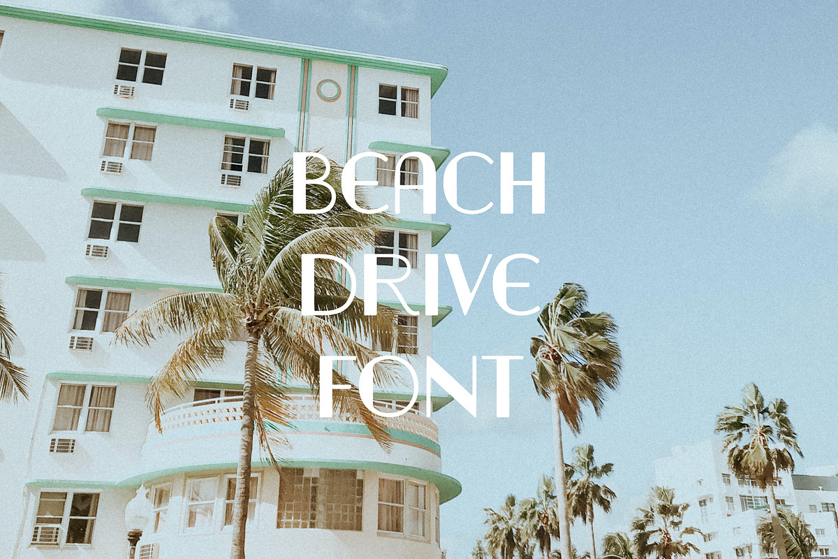 BEACH DRIVE: Vintage Florida Beach, a Font by Chez Núñez (Photo 2 of 4)