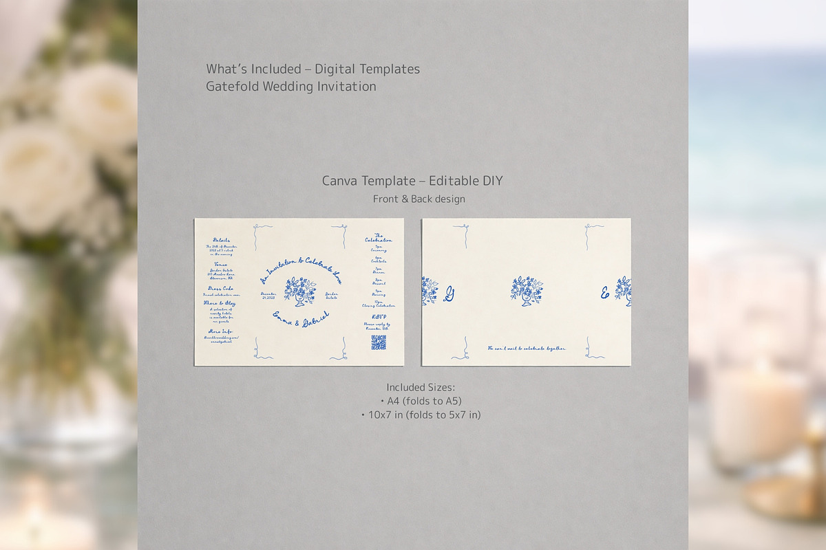 HandDrawn Gatefold Invite bd001, an Invitation Template by TyphoonStudio (Photo 4 of 10)