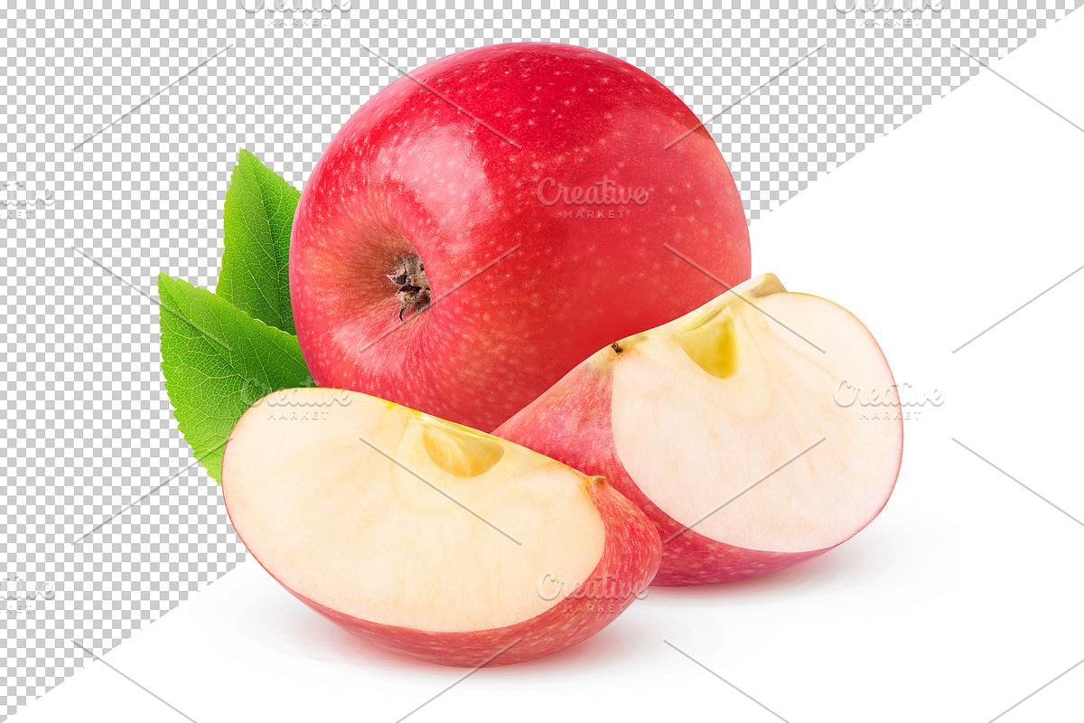 Cut red apples, an Object Graphic by Fruits+Veggies (Photo 4 of 6)