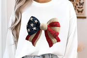 Faux Yarn USA Flag Bow PNG, an Illustration by SinaCreation (Thumbnail 4 of 6)