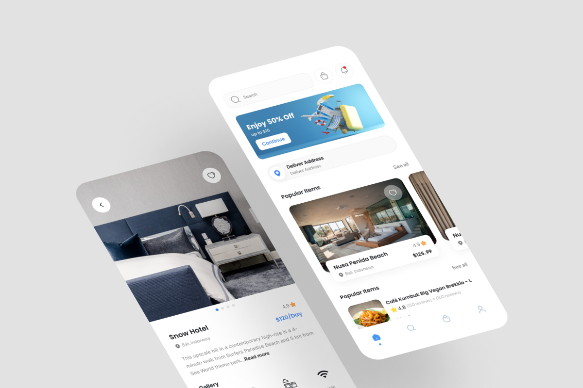 Luggage - Hotel Booking App UI Kit, an UI Kit Template by iDoodle Studio (Photo 4 of 4)
