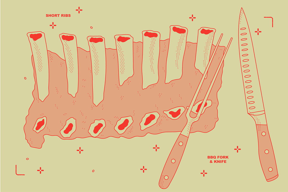 BBQ Food Vector Illustrations, a Food Illustration by TheFoodAtlas (Photo 15 of 17)